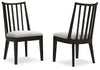 Galliden Dining Chair | Black | Ancho: 52.1cm - Alto: 94.0cm - Prof: 59.1cm