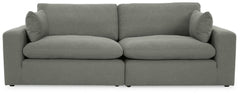 Elyza 2-Piece Sectional Loveseat | Smoke | Ancho: 259.1cm - Alto: 91.4cm - Prof: 106.7cm