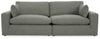 Elyza 2-Piece Sectional Loveseat | Smoke | Ancho: 259.1cm - Alto: 91.4cm - Prof: 106.7cm