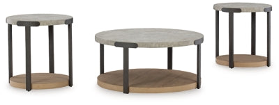 Darthurst Table (Set of 3) | Light Brown | Ancho: 92.1cm - Alto: 45.7cm - Prof: 92.1cm