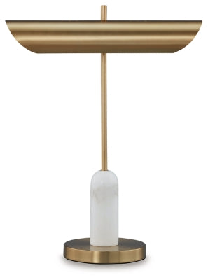 Rowleigh Desk Lamp | Gold Finish/White | Ancho: 40.6cm - Alto: 52.4cm - Prof: 17.1cm