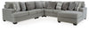 Keener 5-Piece Sectional with Chaise | Ash | Ancho: 3352.8 - Alto: 990.6 - Prof : 3378.2