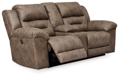 Stoneland Power Reclining Loveseat with Console | Fossil | Ancho: 208.3cm - Alto: 106.7cm - Prof: 104.1cm