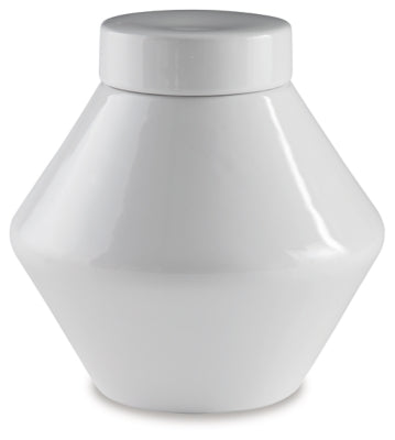 Domina Jar (Set of 2) | White | Ancho: 19.0cm - Alto: 20.3cm - Prof: 19.0cm